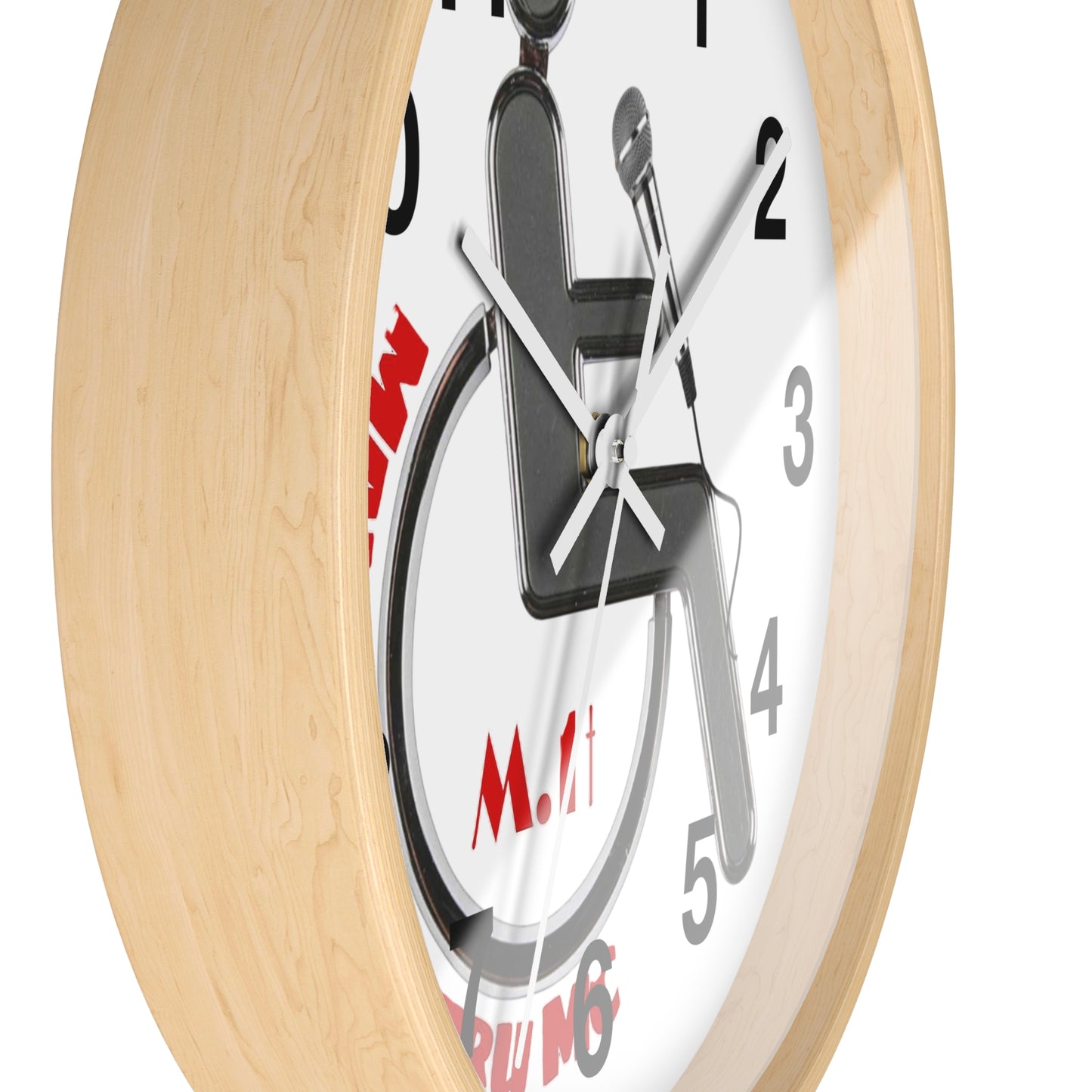 Motivational Disability Wall Clock with Microphone - Inspiring Decor for Home & Office