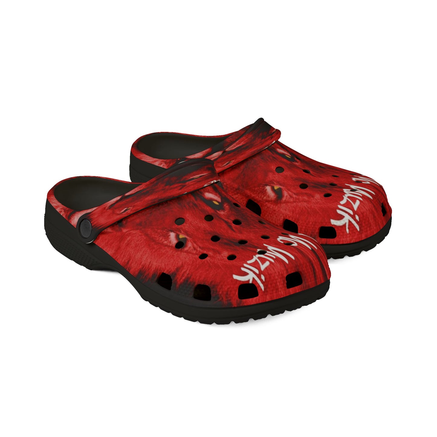 Bold Red Animal Print Clogs - Lightweight EVA Foam Shoes
