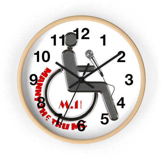 Motivational Disability Wall Clock with Microphone - Inspiring Decor for Home & Office
