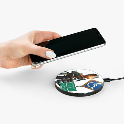 Robot-Themed Fast Wireless Charger - Unique Desk Accessory for Tech Lovers