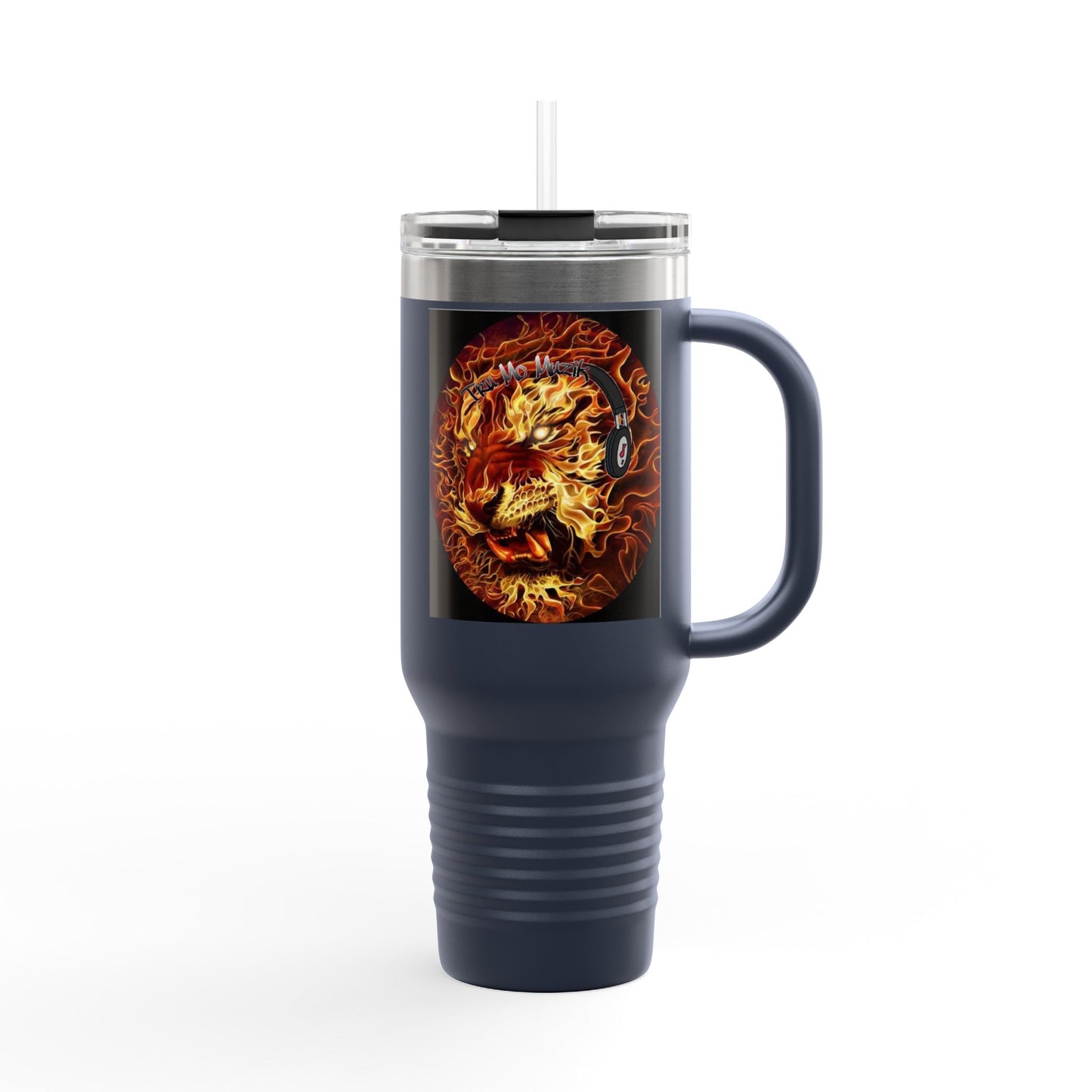 Insulated Travel Mug with Fiery Dragon Design | Hot Coffee, Cold Drinks, Gift for Friends, Road Trips, Office, Camping, Halloween