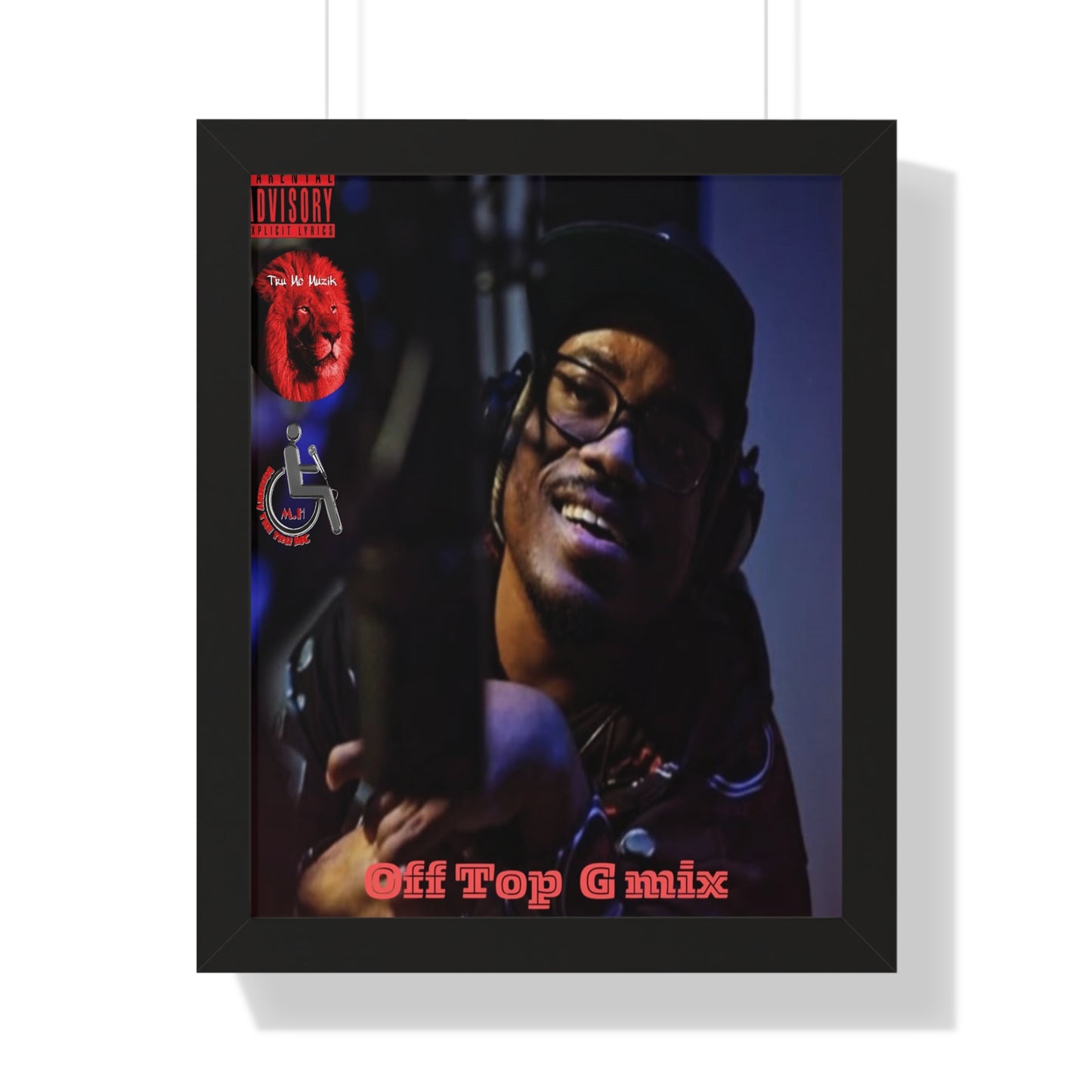 Framed Vertical Poster - Off Top G Mix - Hip-Hop Art Print for Music Lovers