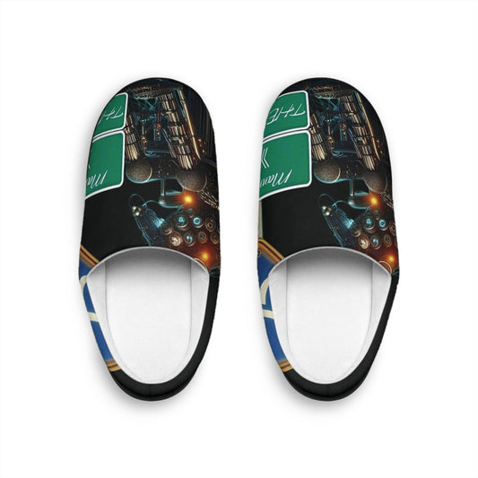 Men's Cozy Graphic Slippers – Retro Gaming Design