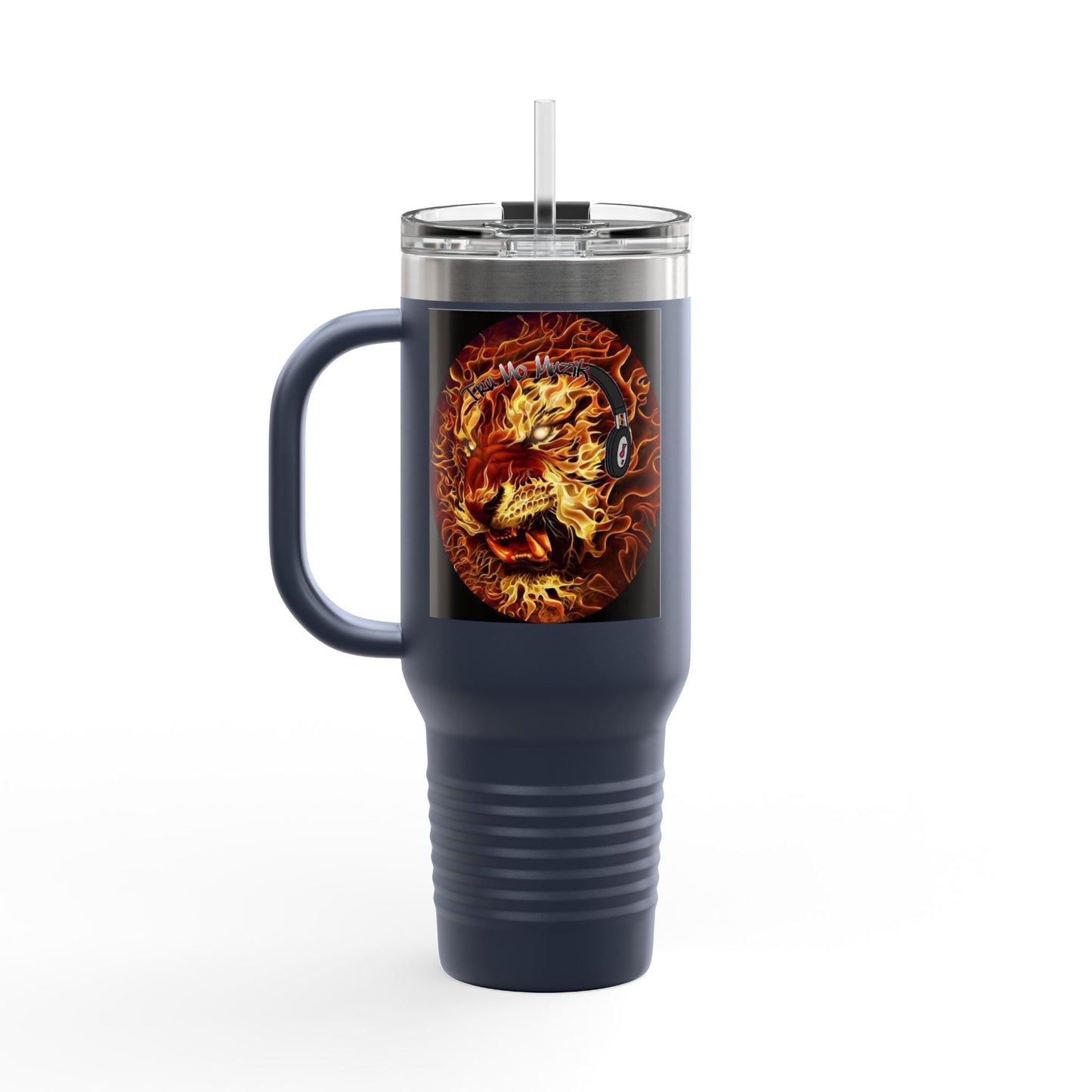Insulated Travel Mug with Fiery Dragon Design | Hot Coffee, Cold Drinks, Gift for Friends, Road Trips, Office, Camping, Halloween