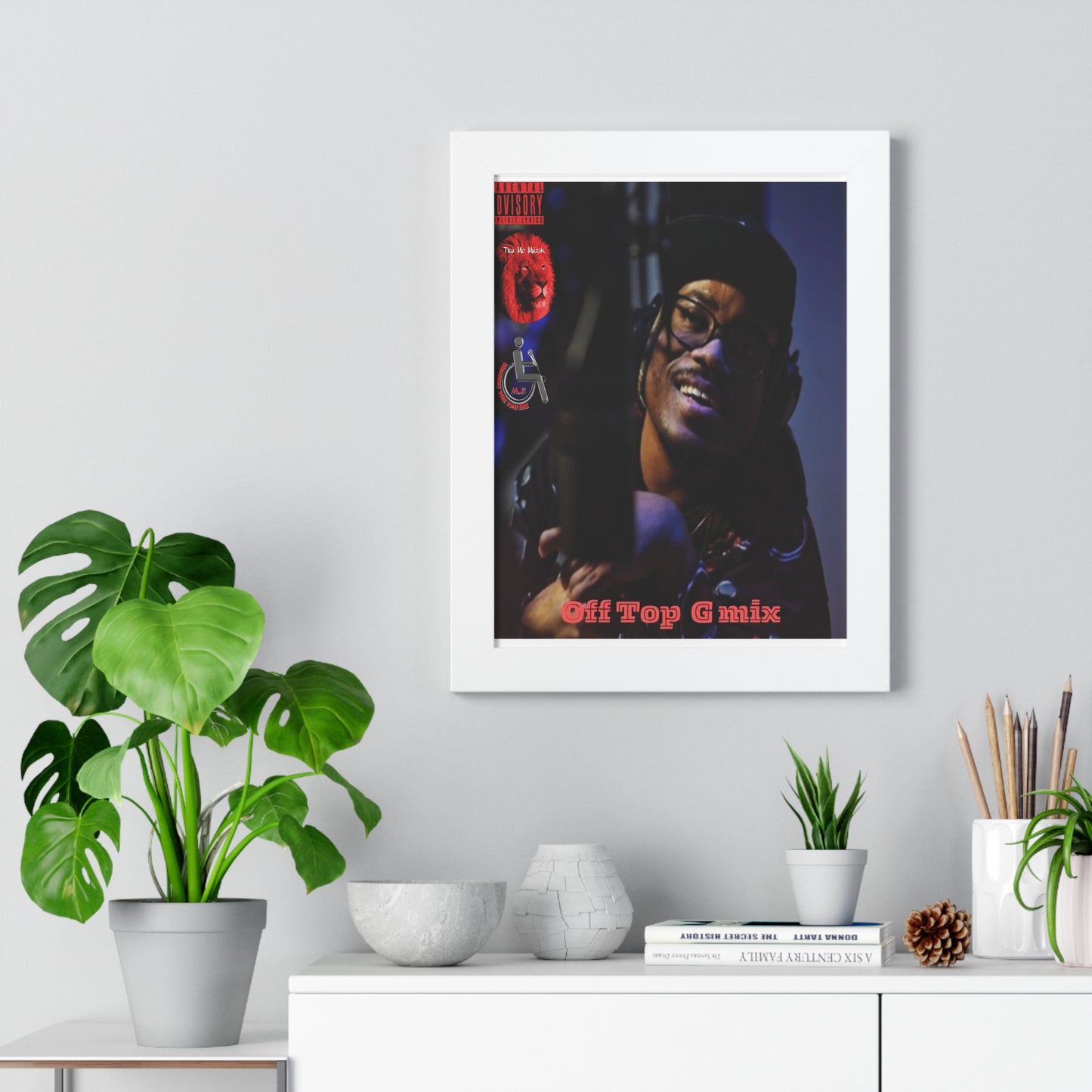 Framed Vertical Poster - Off Top G Mix - Hip-Hop Art Print for Music Lovers