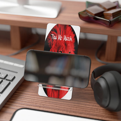 Stylish Mobile Display Stand for Smartphones, Desk Organizer, Phone Holder, Lion Design, Gift for Music Lovers, Home Office Decor