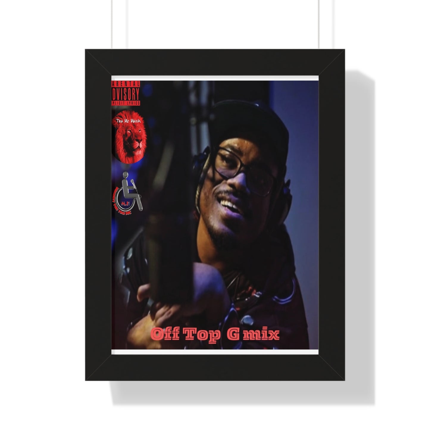 Framed Vertical Poster - Off Top G Mix - Hip-Hop Art Print for Music Lovers
