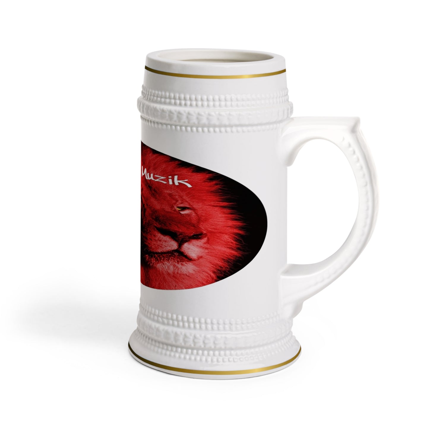 Tru MC Muzik Lion Stein Mug - Bold & Unique Party Drinkware