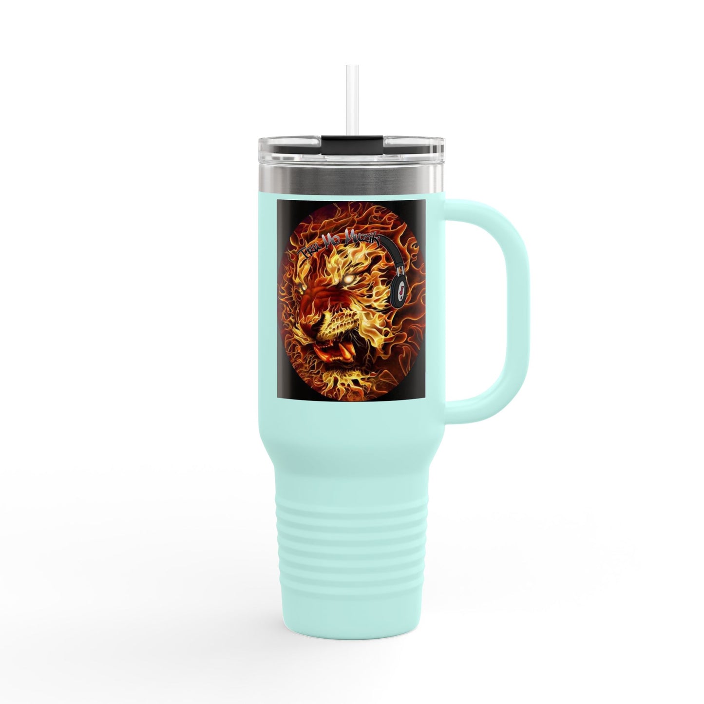 Insulated Travel Mug with Fiery Dragon Design | Hot Coffee, Cold Drinks, Gift for Friends, Road Trips, Office, Camping, Halloween