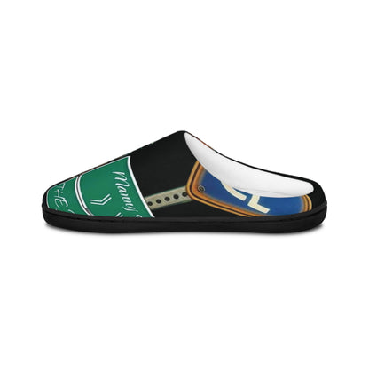 Men's Cozy Graphic Slippers – Retro Gaming Design