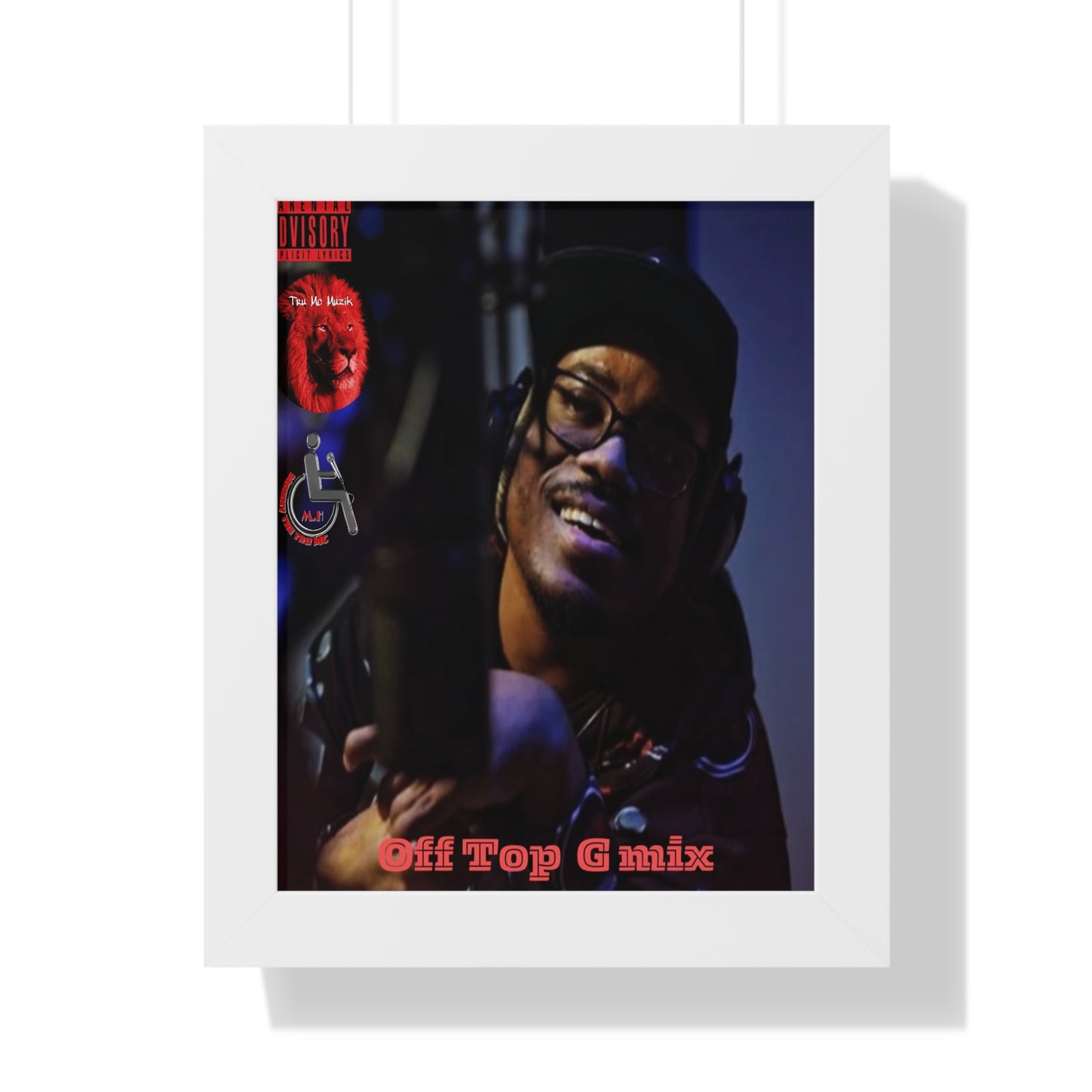 Framed Vertical Poster - Off Top G Mix - Hip-Hop Art Print for Music Lovers