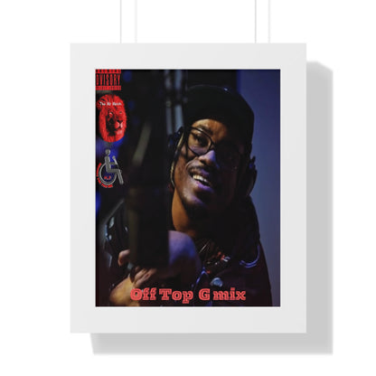 Framed Vertical Poster - Off Top G Mix - Hip-Hop Art Print for Music Lovers