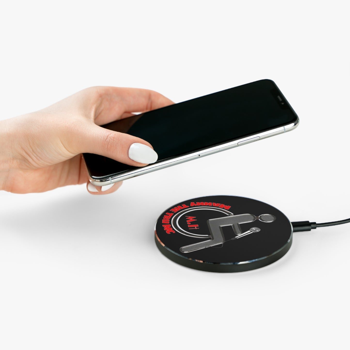 MANNY THE TRU MC Inclusive Wireless Charger with Microphone Design - Fast Charging Pad