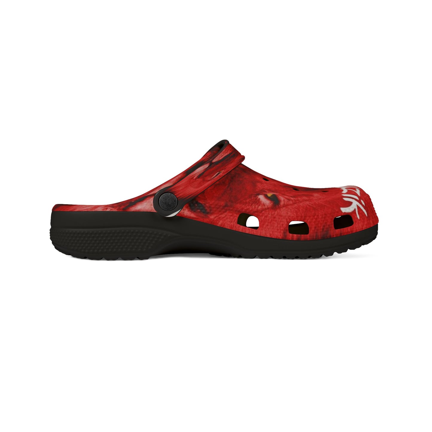 Bold Red Animal Print Clogs - Lightweight EVA Foam Shoes