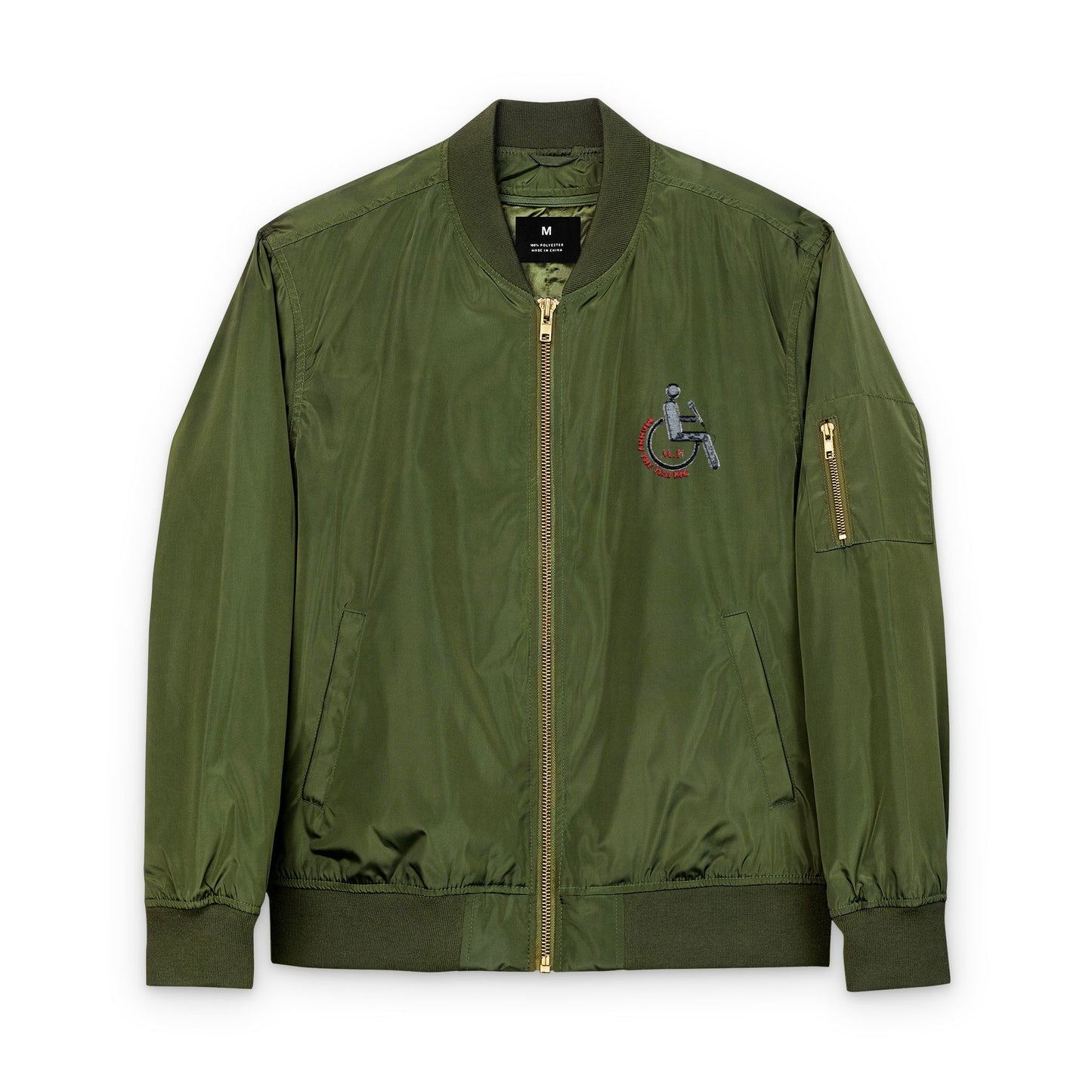 Eco-Friendly Embroidered Bomber Jacket, Sustainable Fashion, Casual Streetwear, Perfect Gift, Earth Day Apparel