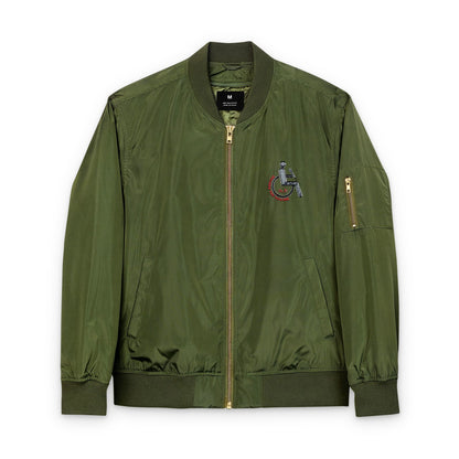 Eco-Friendly Embroidered Bomber Jacket, Sustainable Fashion, Casual Streetwear, Perfect Gift, Earth Day Apparel