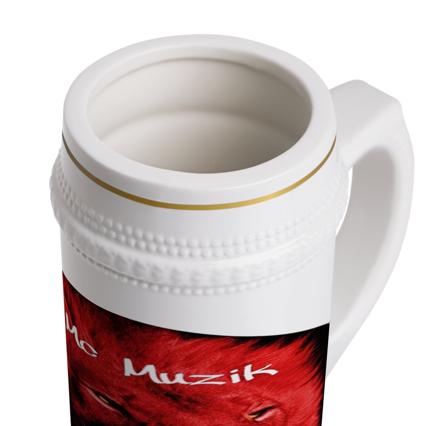 Tru MC Muzik Lion Stein Mug - Bold & Unique Party Drinkware