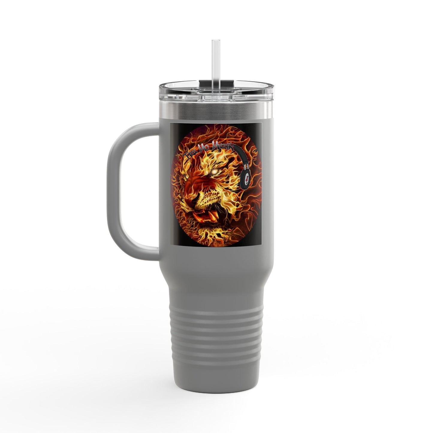 Insulated Travel Mug with Fiery Dragon Design | Hot Coffee, Cold Drinks, Gift for Friends, Road Trips, Office, Camping, Halloween