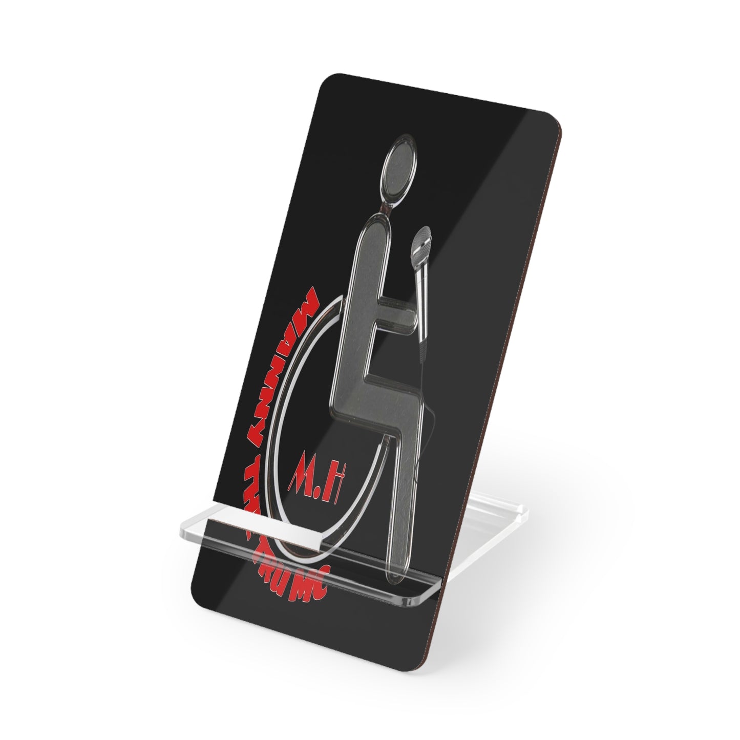 Mobile Display Stand for Smartphones - Ergonomic Design with Wheelchair Symbol