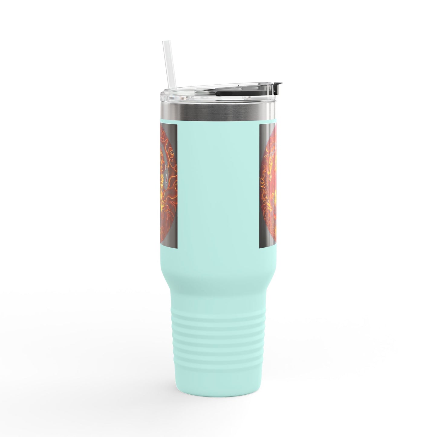 Insulated Travel Mug with Fiery Dragon Design | Hot Coffee, Cold Drinks, Gift for Friends, Road Trips, Office, Camping, Halloween