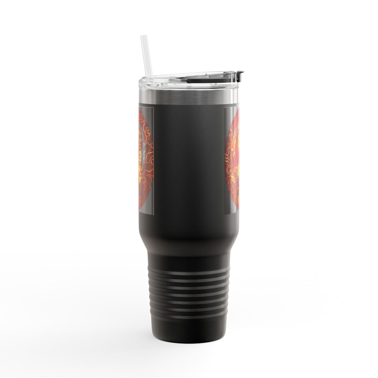 Insulated Travel Mug with Fiery Dragon Design | Hot Coffee, Cold Drinks, Gift for Friends, Road Trips, Office, Camping, Halloween