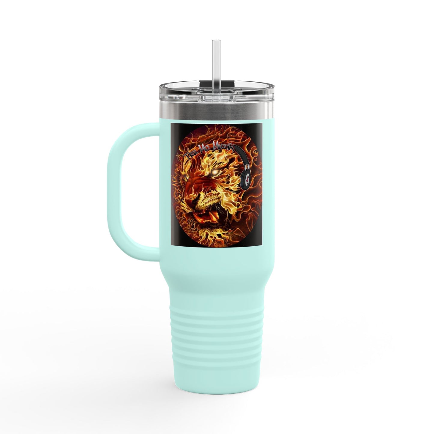 Insulated Travel Mug with Fiery Dragon Design | Hot Coffee, Cold Drinks, Gift for Friends, Road Trips, Office, Camping, Halloween