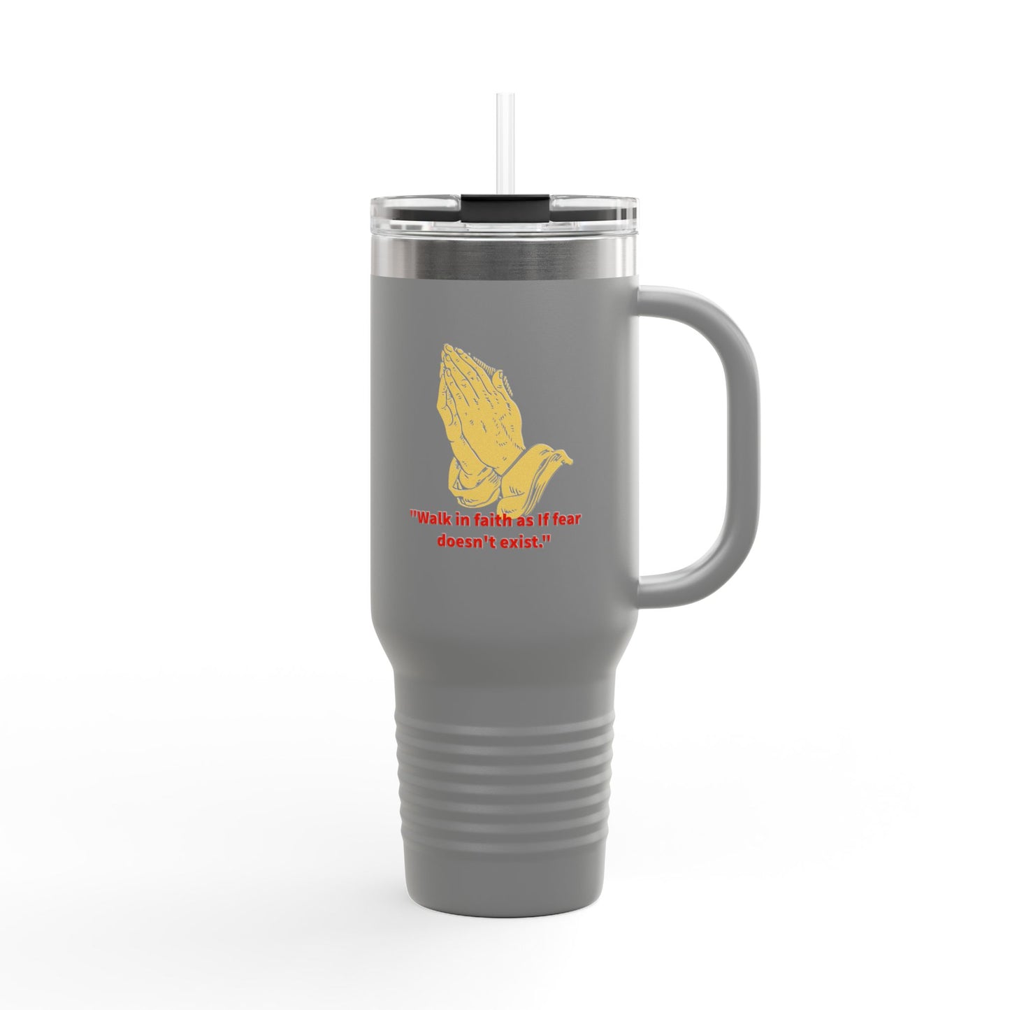 Inspirational Insulated Travel Mug | Faith-Driven Drinkware | Perfect Gift for Travel Lovers | 40oz Tumbler for Coffee, Tea, Work, Hiking