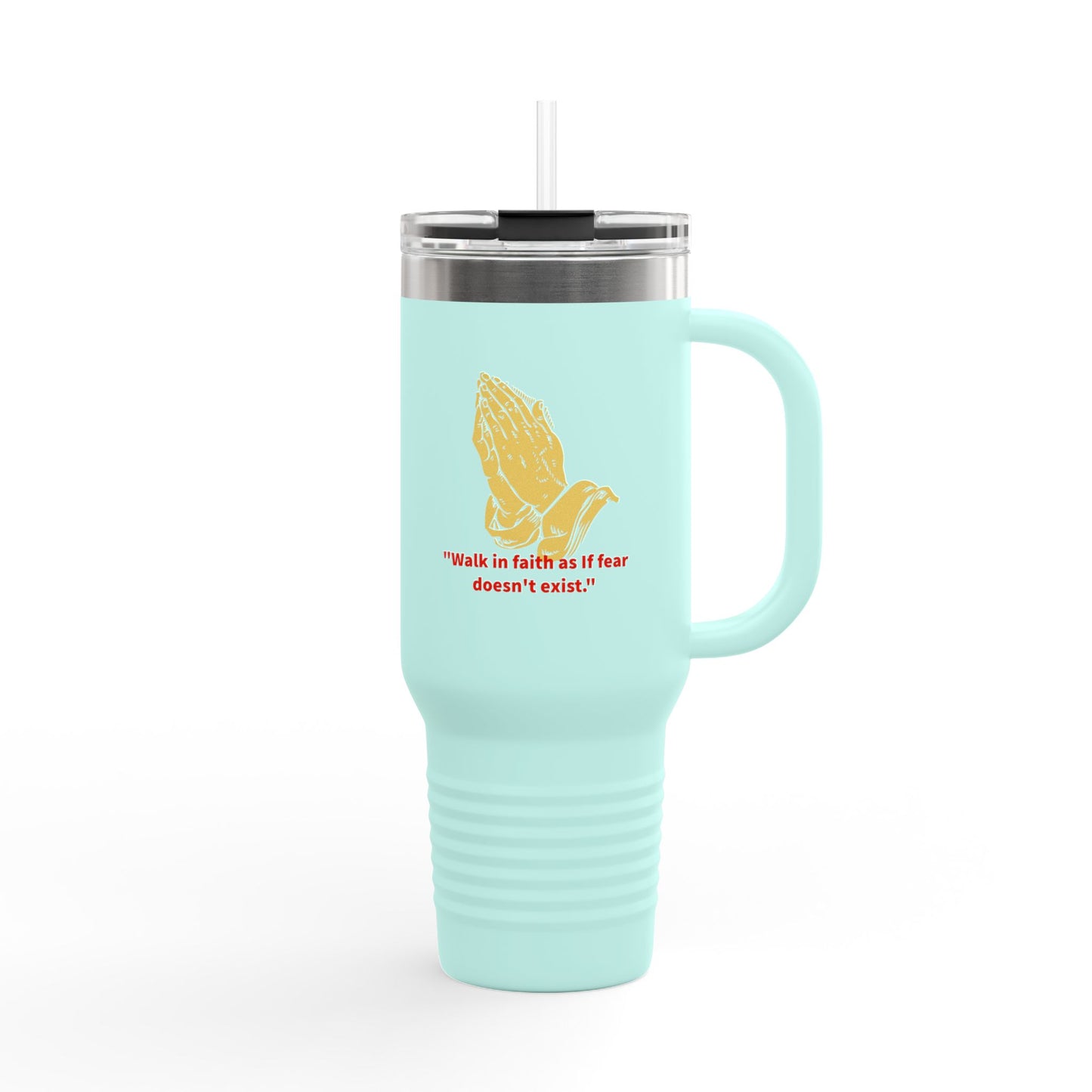 Inspirational Insulated Travel Mug | Faith-Driven Drinkware | Perfect Gift for Travel Lovers | 40oz Tumbler for Coffee, Tea, Work, Hiking