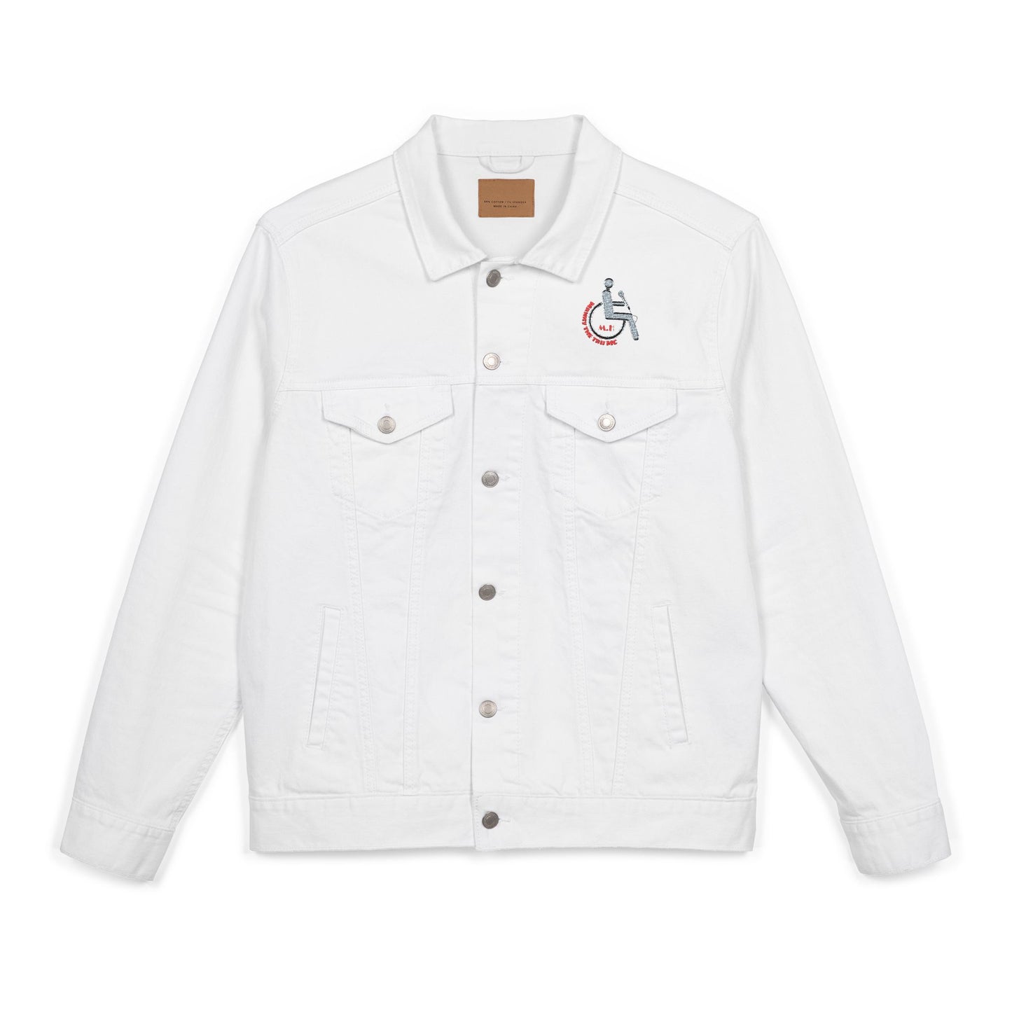 Embroidered Unisex Denim Jacket - Chic Style, Customizable Fashion, Year-Round Essential, Great for Gifting, Trendy Layering Piece