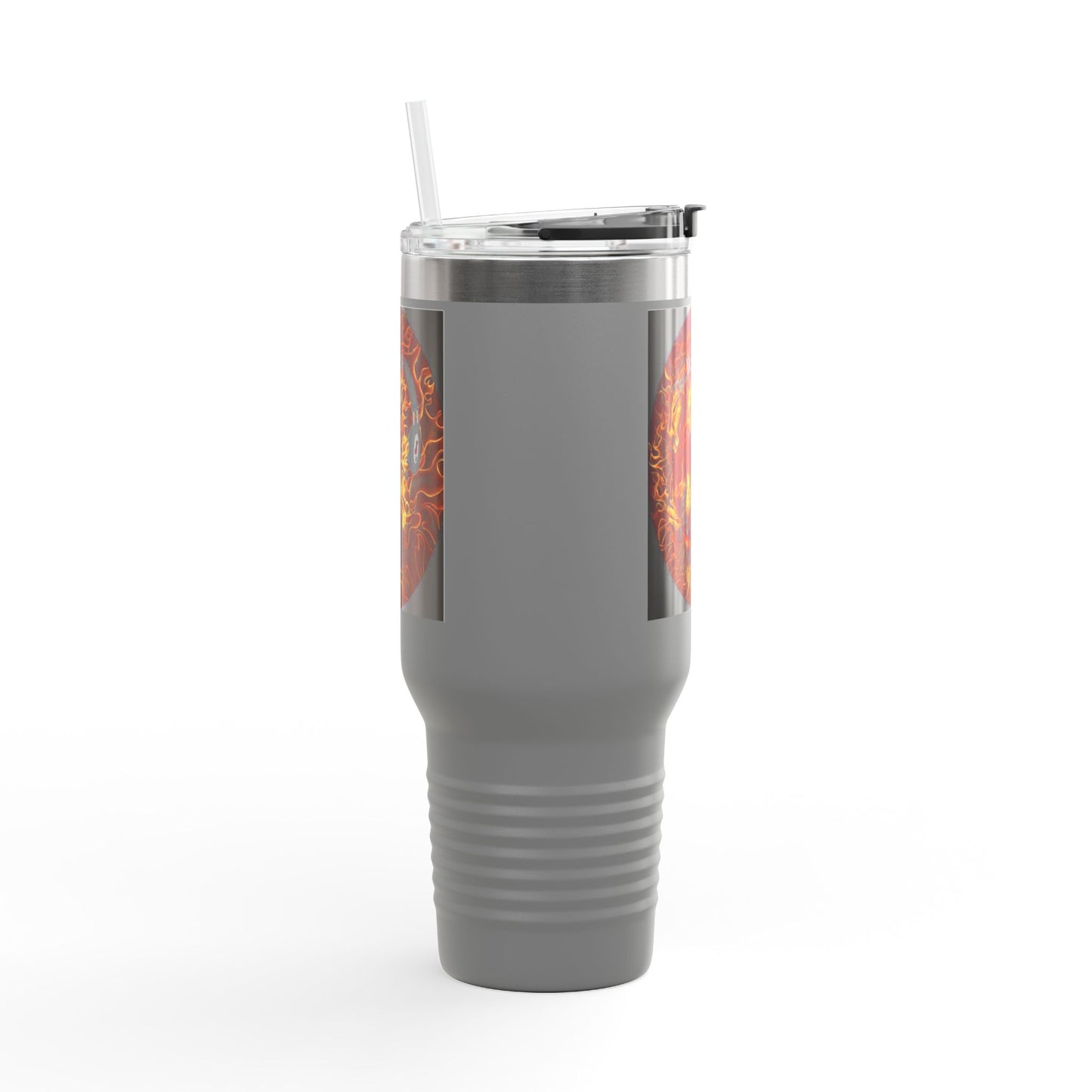 Insulated Travel Mug with Fiery Dragon Design | Hot Coffee, Cold Drinks, Gift for Friends, Road Trips, Office, Camping, Halloween