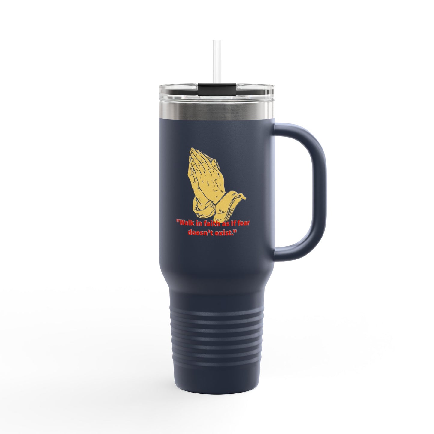 Inspirational Insulated Travel Mug | Faith-Driven Drinkware | Perfect Gift for Travel Lovers | 40oz Tumbler for Coffee, Tea, Work, Hiking