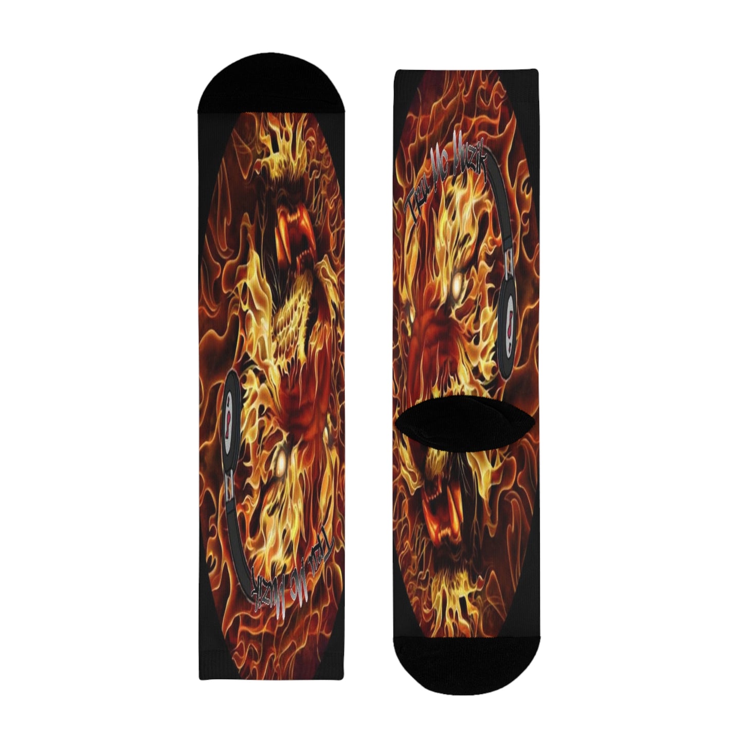Flaming Dragon Crew Socks - Unique Art for Fans, Cozy Fashion, Gift for Her, Birthday Present, Vibrant Printed Socks