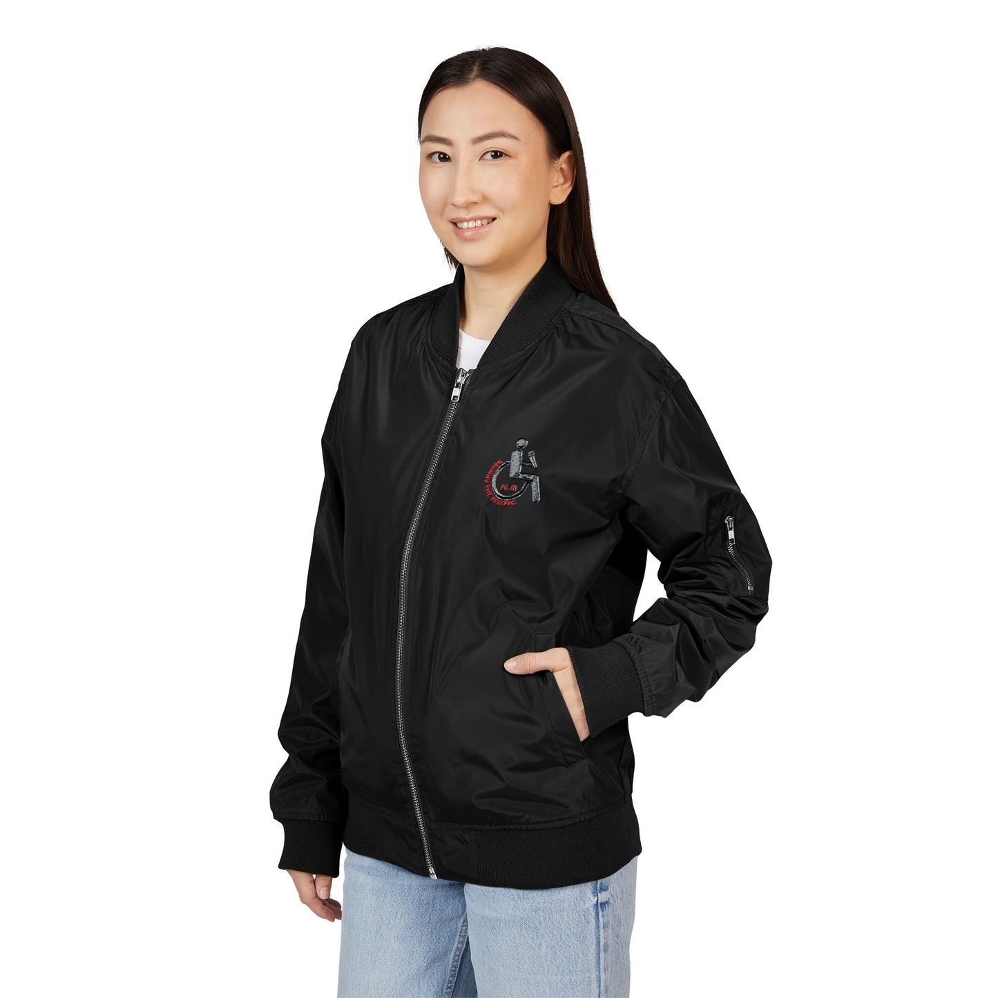 Eco-Friendly Embroidered Bomber Jacket, Sustainable Fashion, Casual Streetwear, Perfect Gift, Earth Day Apparel