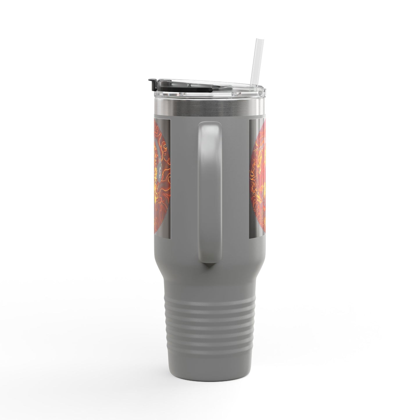 Insulated Travel Mug with Fiery Dragon Design | Hot Coffee, Cold Drinks, Gift for Friends, Road Trips, Office, Camping, Halloween
