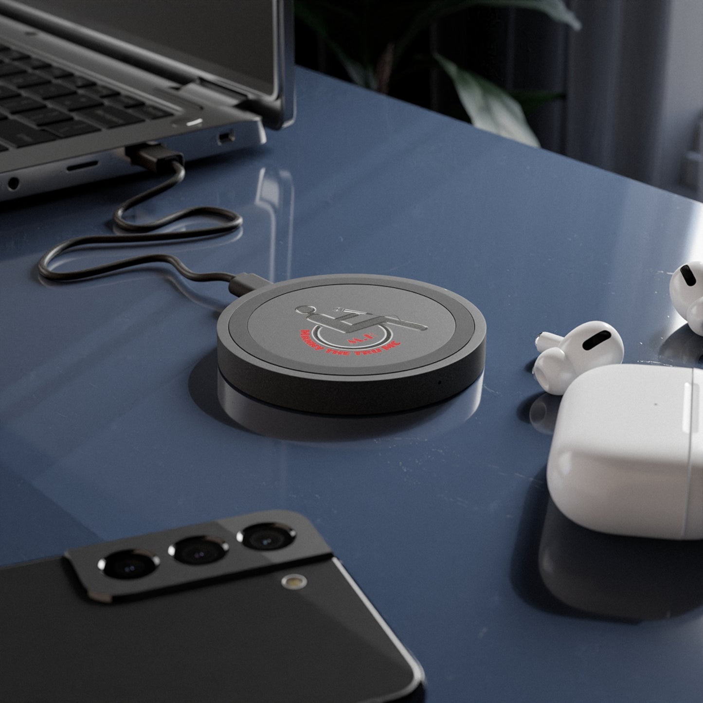 Motivational Wireless Charging Pad - 'M.H. The Tru MC' Design
