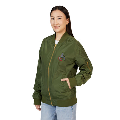 Eco-Friendly Embroidered Bomber Jacket, Sustainable Fashion, Casual Streetwear, Perfect Gift, Earth Day Apparel