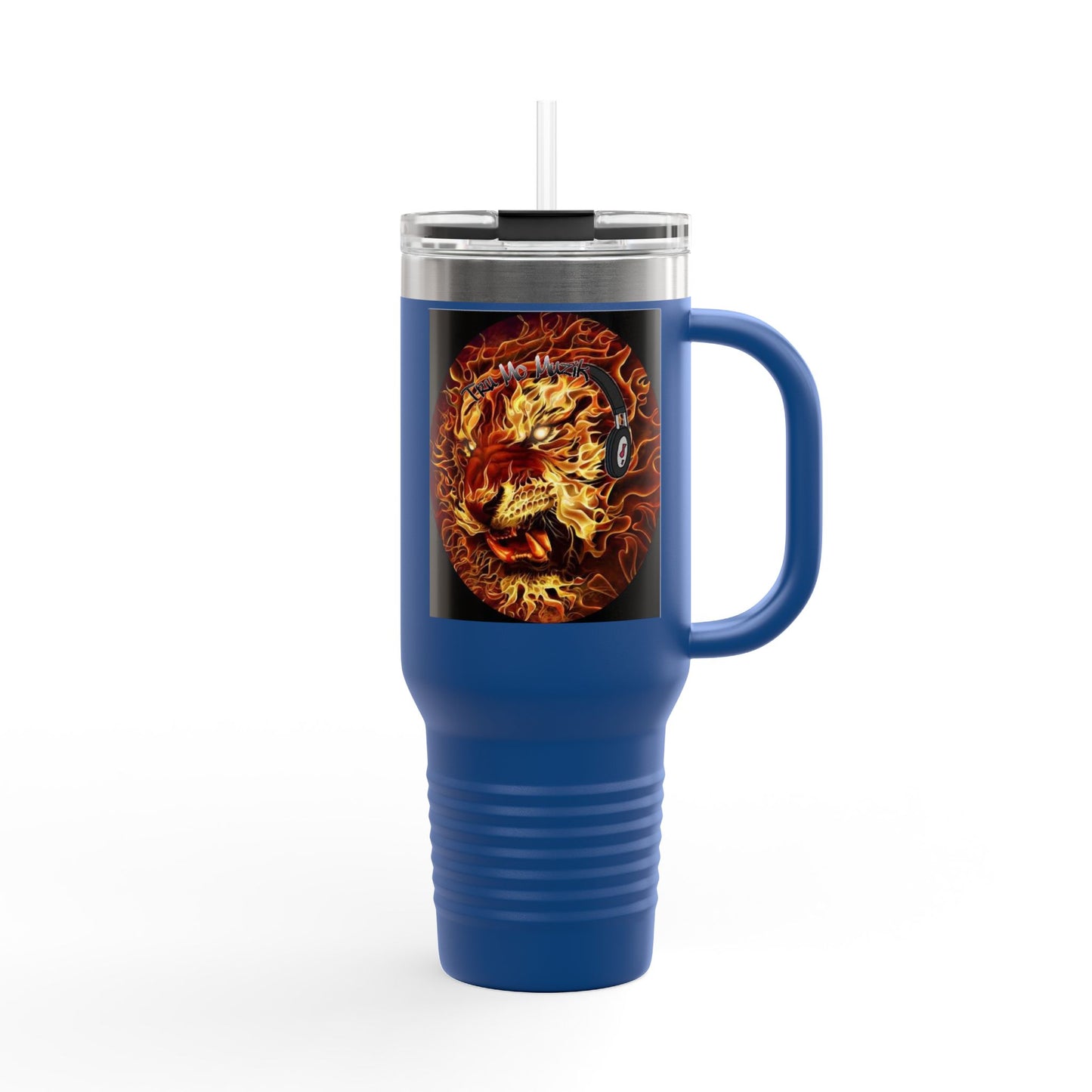 Insulated Travel Mug with Fiery Dragon Design | Hot Coffee, Cold Drinks, Gift for Friends, Road Trips, Office, Camping, Halloween