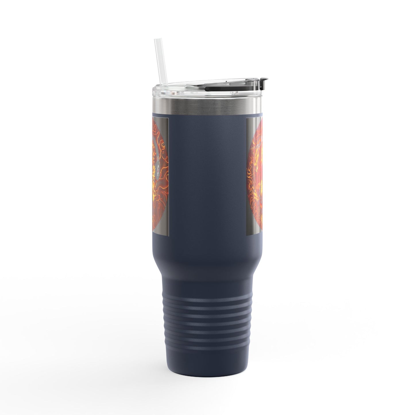 Insulated Travel Mug with Fiery Dragon Design | Hot Coffee, Cold Drinks, Gift for Friends, Road Trips, Office, Camping, Halloween