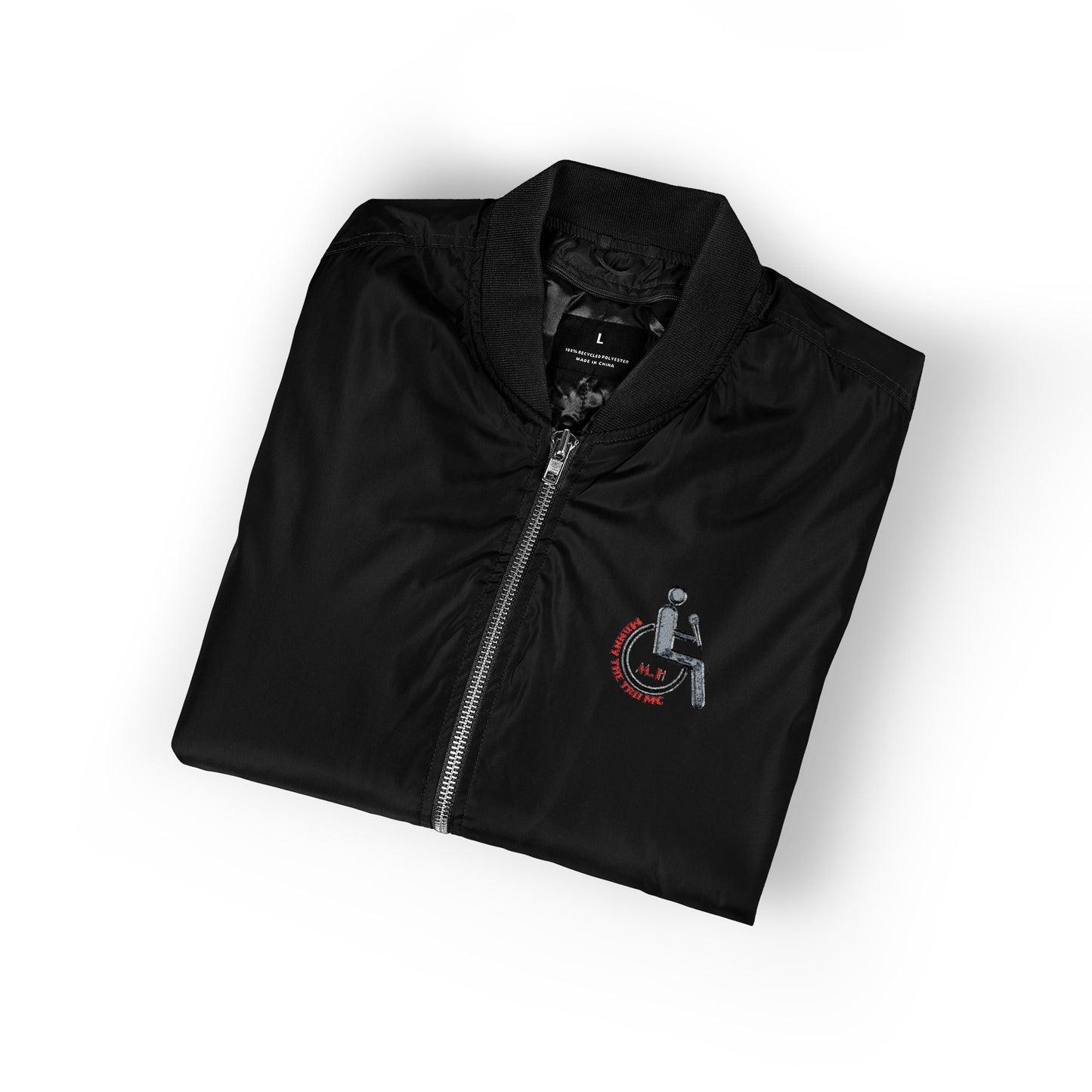 Eco-Friendly Embroidered Bomber Jacket, Sustainable Fashion, Casual Streetwear, Perfect Gift, Earth Day Apparel