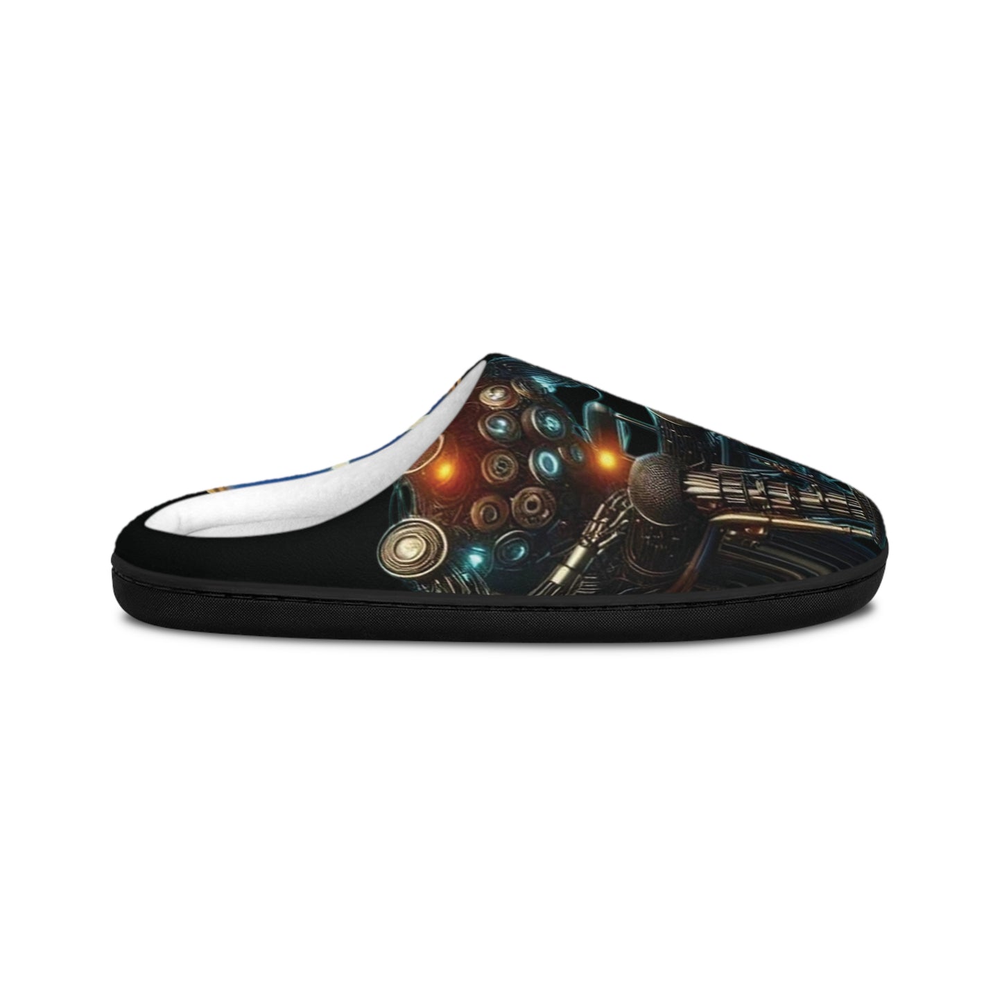 Men's Cozy Graphic Slippers – Retro Gaming Design