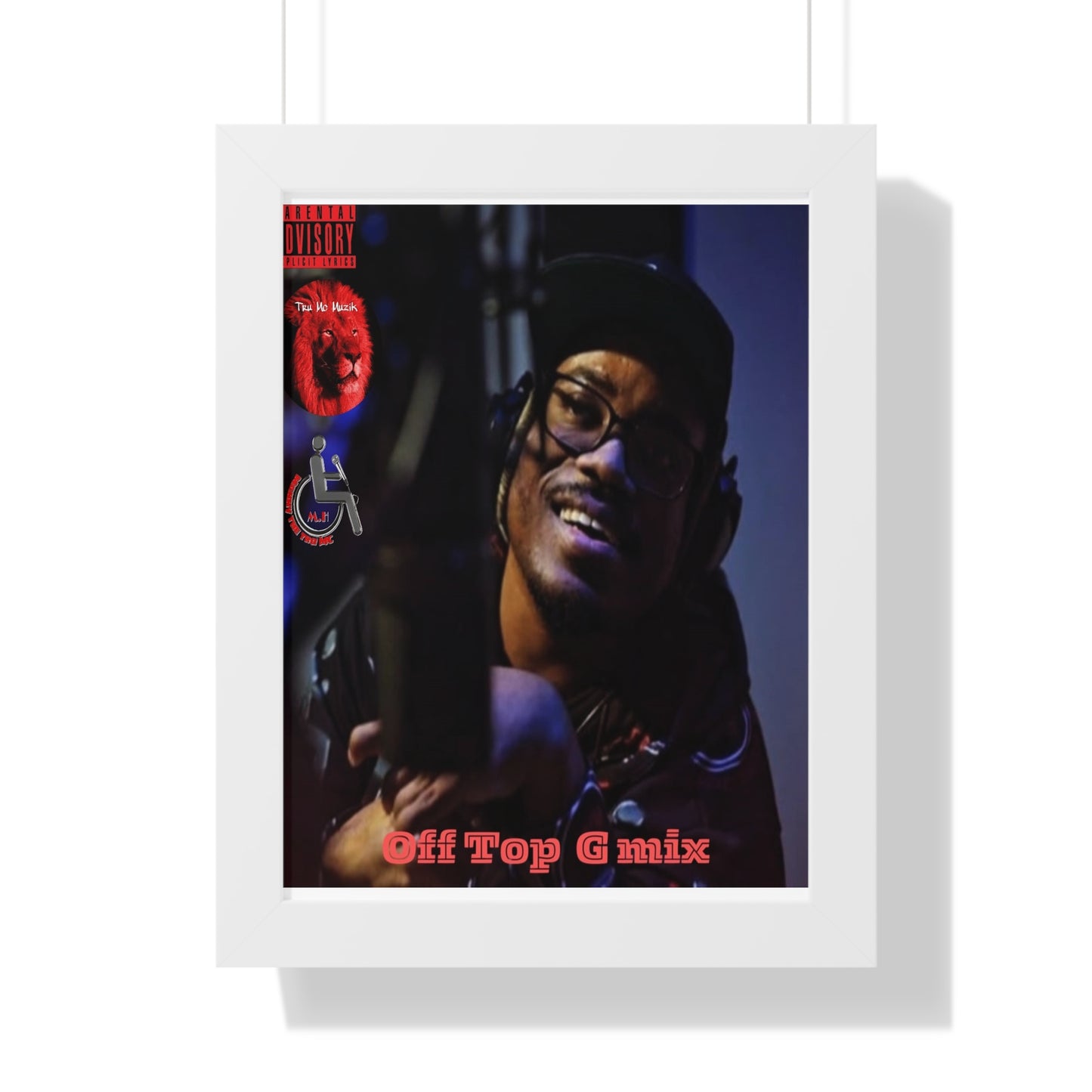 Framed Vertical Poster - Off Top G Mix - Hip-Hop Art Print for Music Lovers