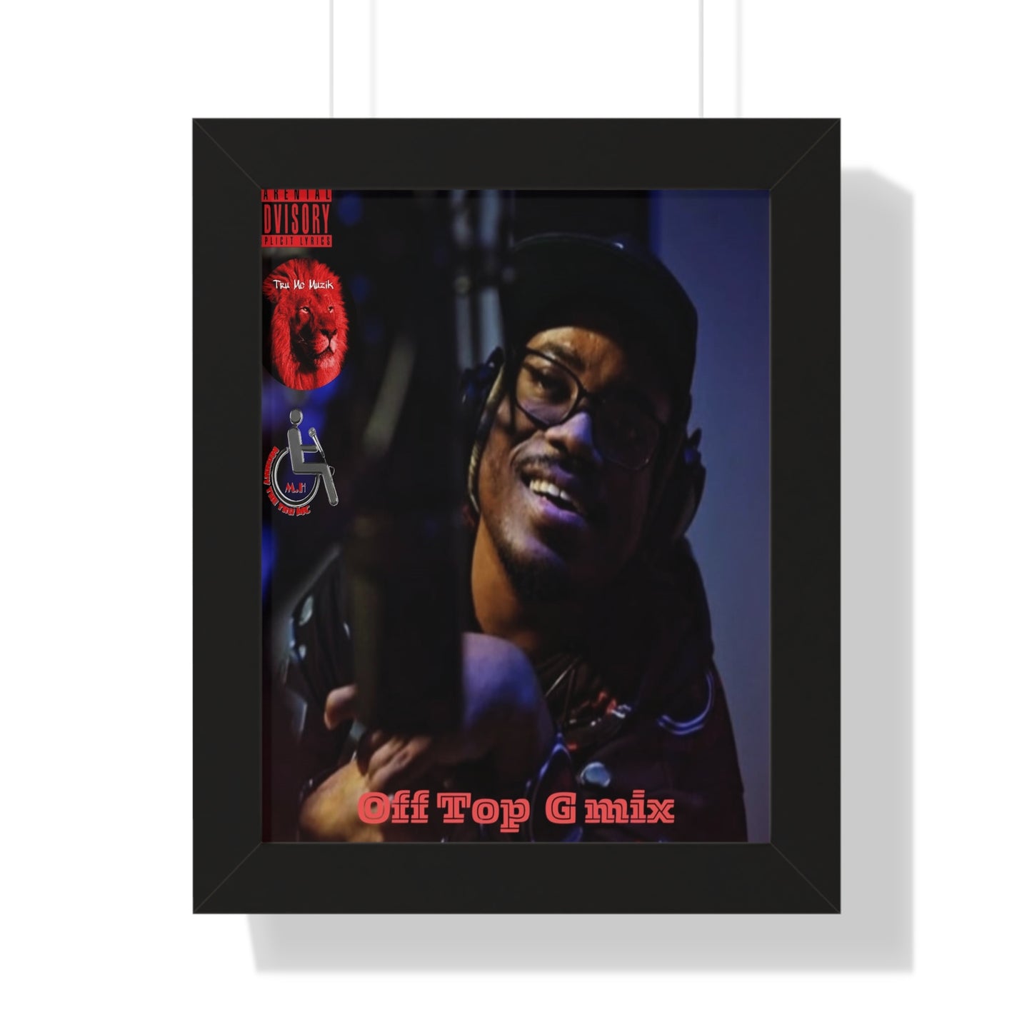 Framed Vertical Poster - Off Top G Mix - Hip-Hop Art Print for Music Lovers