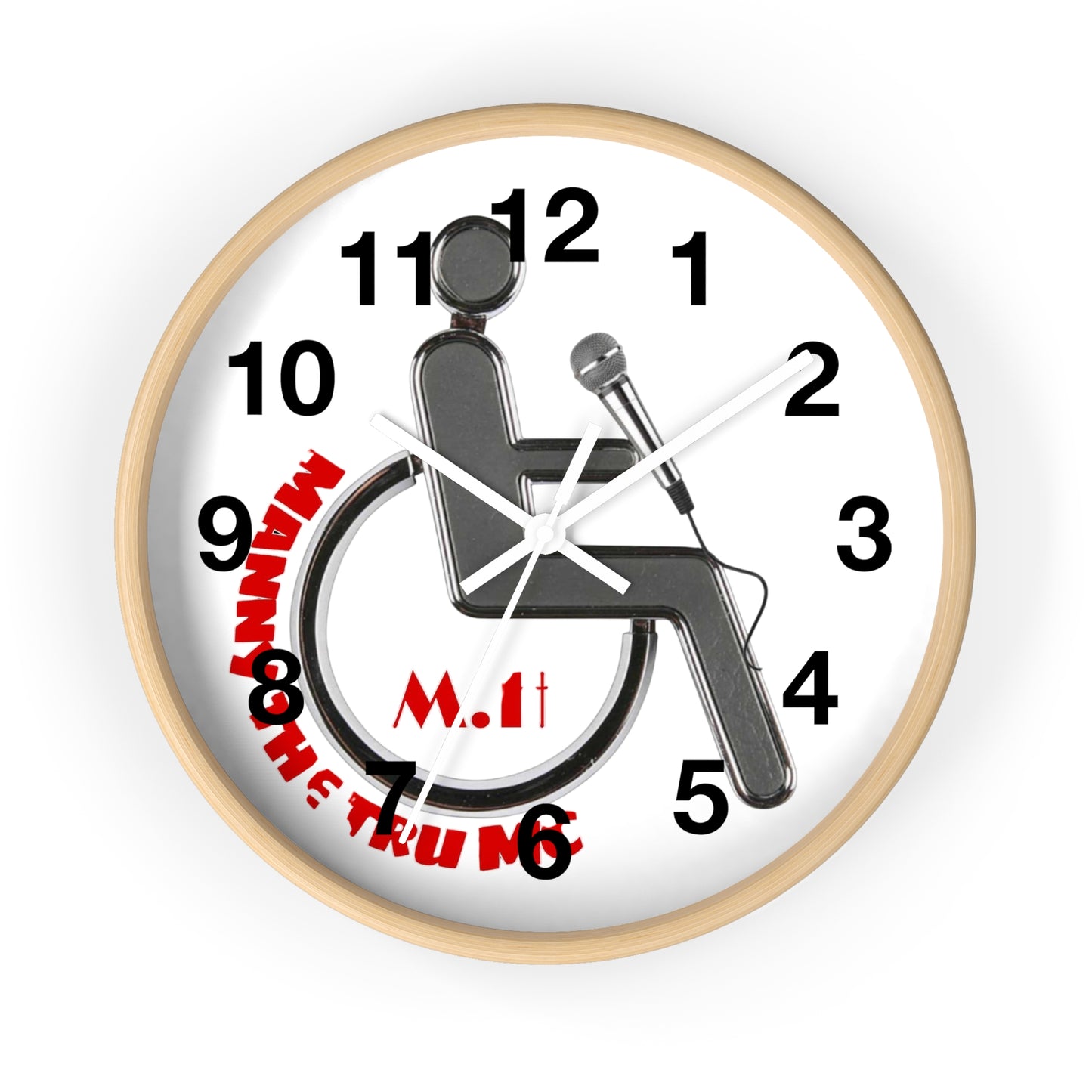 Motivational Disability Wall Clock with Microphone - Inspiring Decor for Home & Office