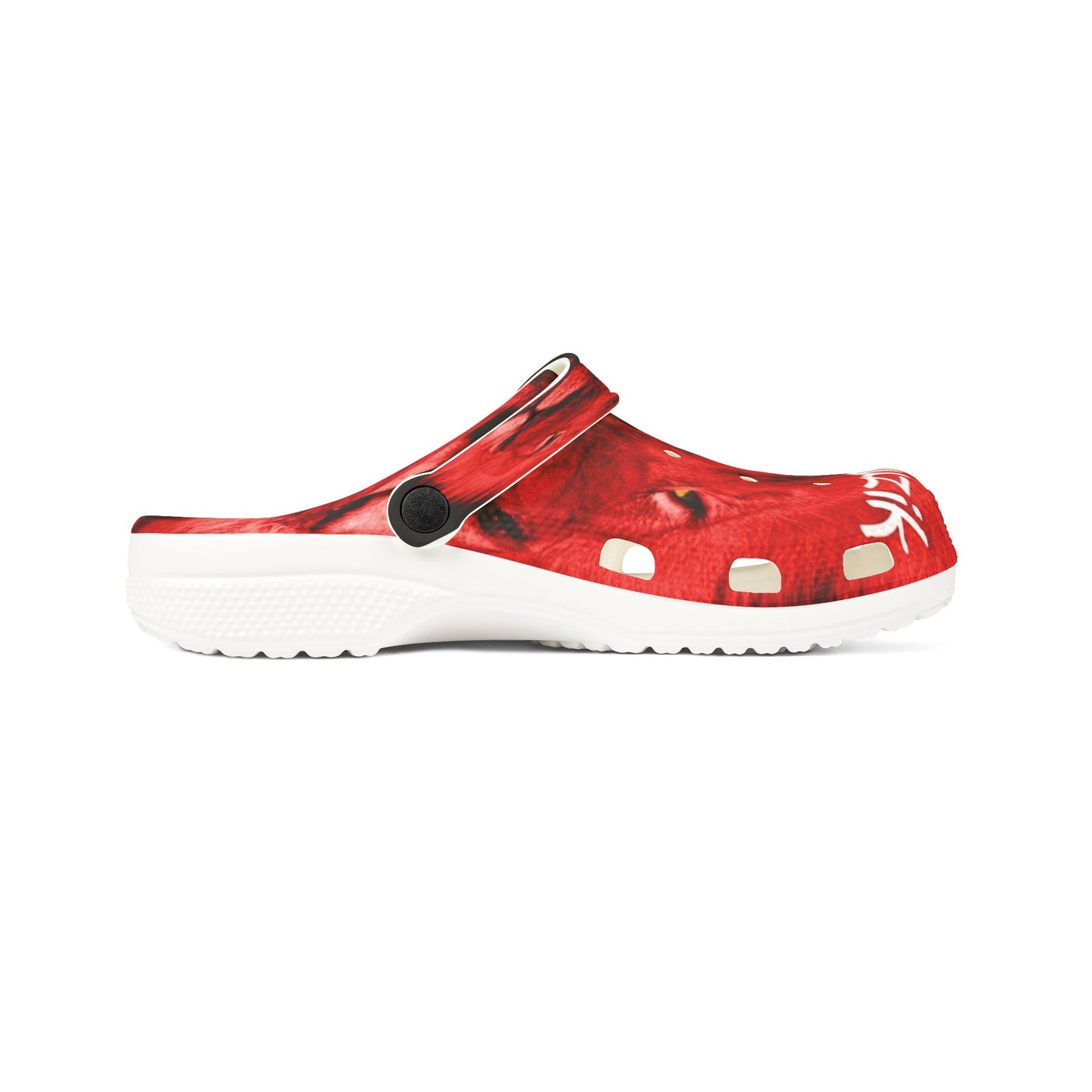 Bold Red Animal Print Clogs - Lightweight EVA Foam Shoes