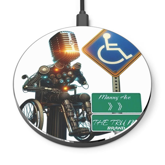 Robot-Themed Fast Wireless Charger - Unique Desk Accessory for Tech Lovers