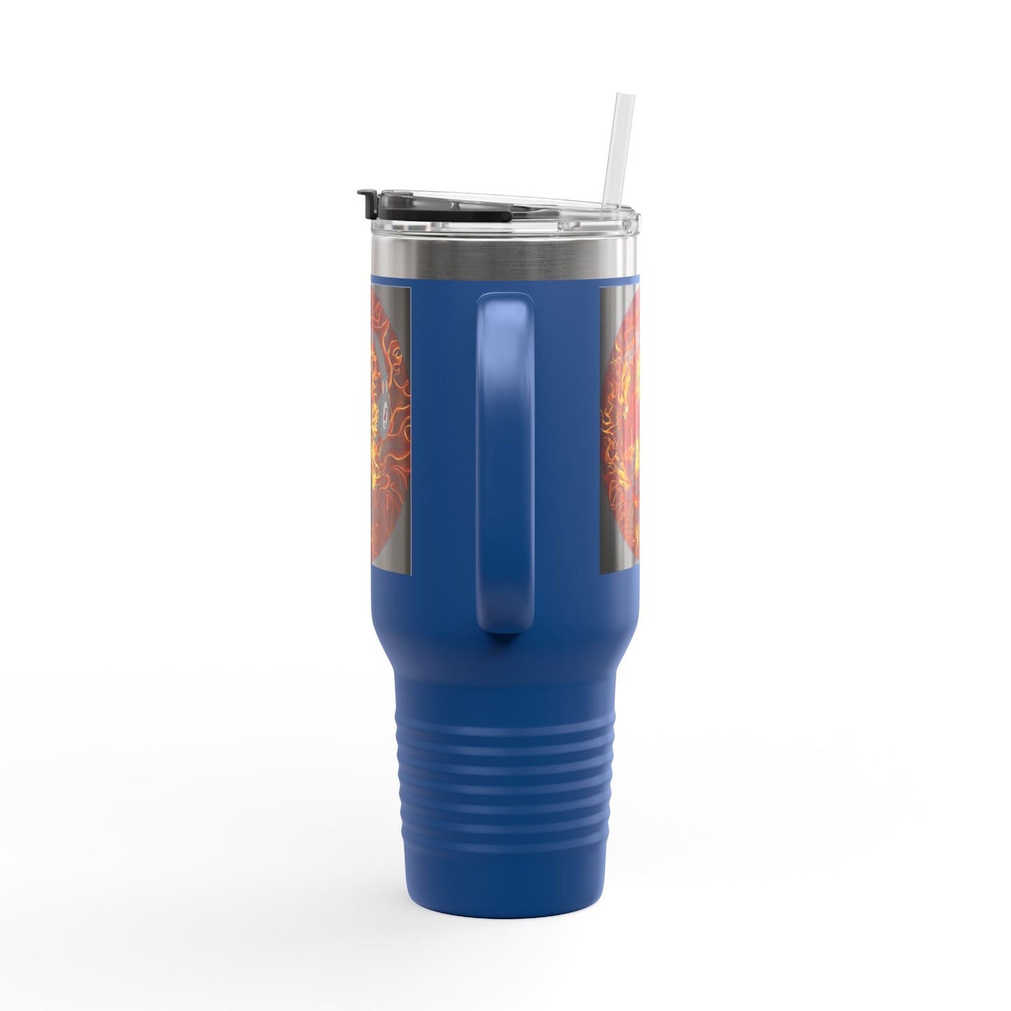 Insulated Travel Mug with Fiery Dragon Design | Hot Coffee, Cold Drinks, Gift for Friends, Road Trips, Office, Camping, Halloween