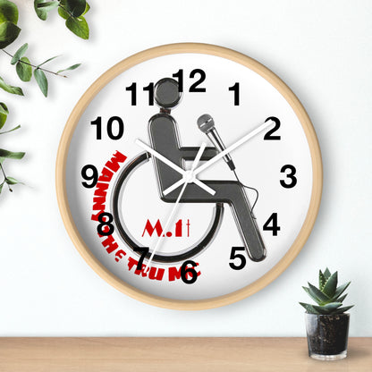 Motivational Disability Wall Clock with Microphone - Inspiring Decor for Home & Office