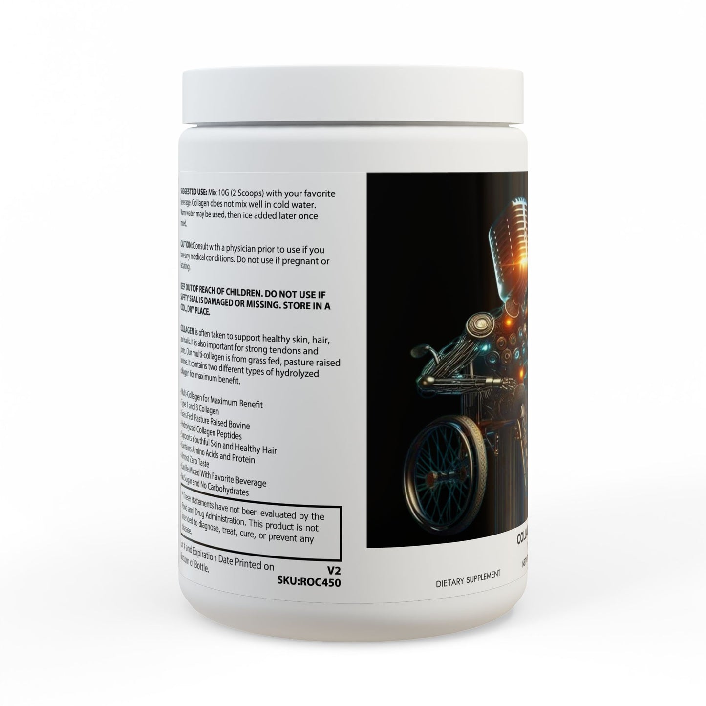 Collagen Peptides Type I & III Supplement (350g, 12.3oz)
