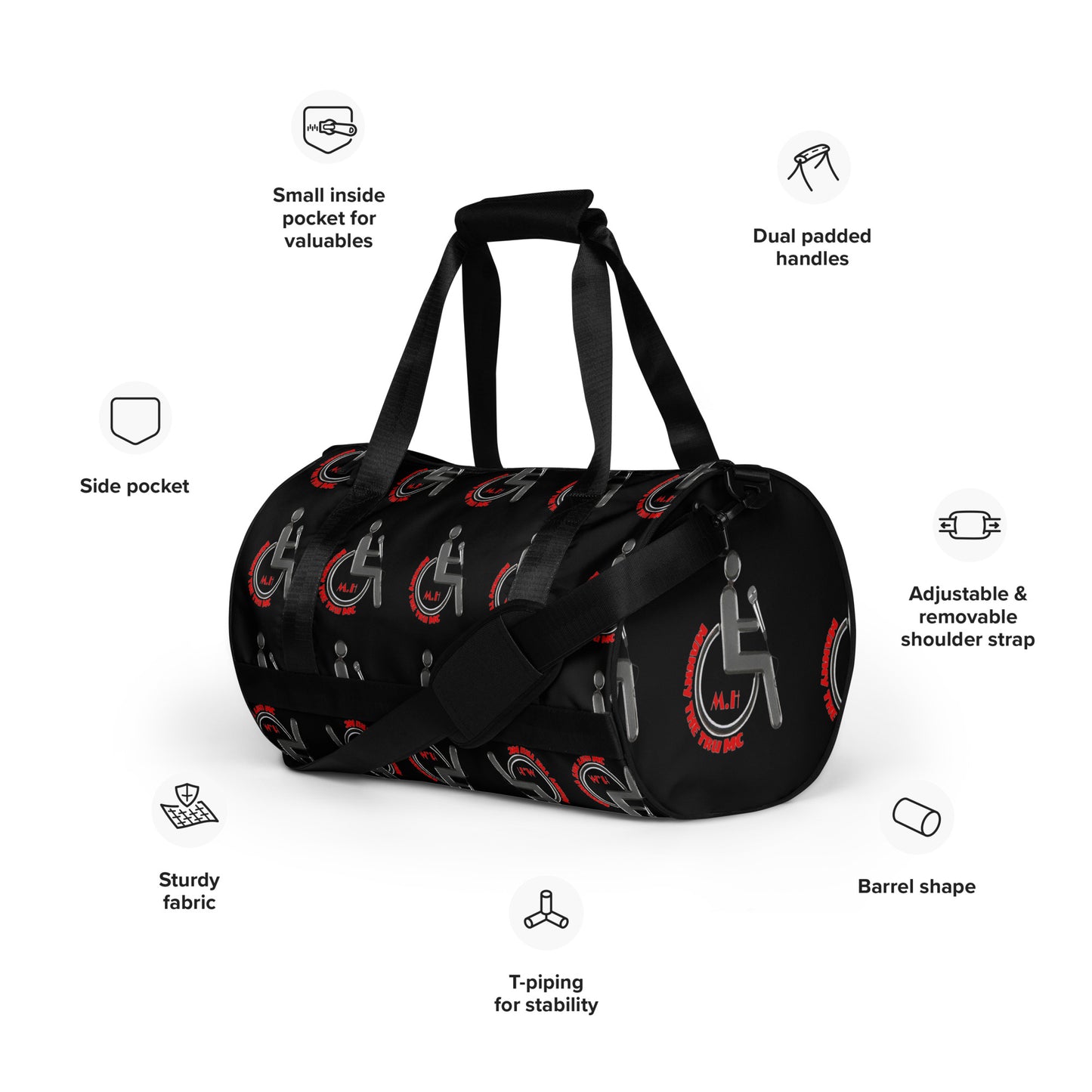 THE TRU MC SQUAD All-over print gym bag
