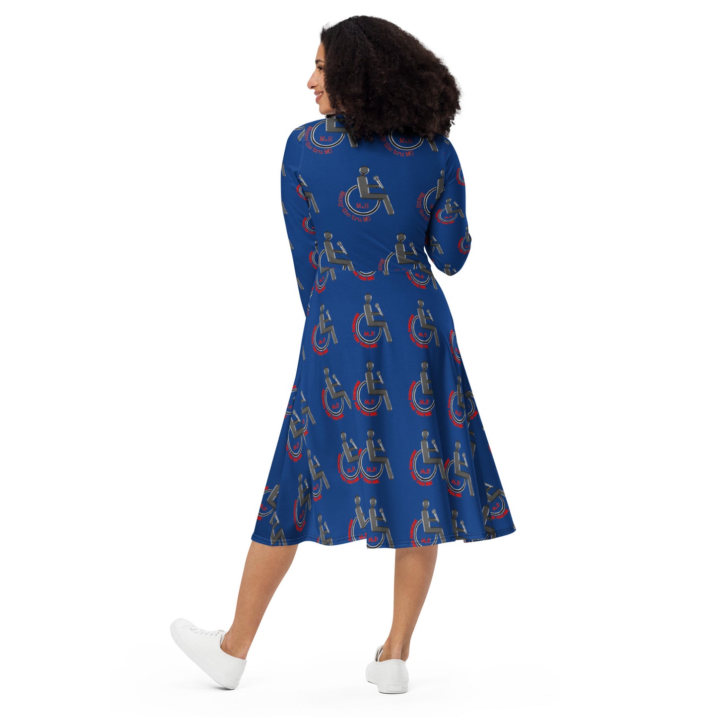 SO TRU MC All-over print long sleeve midi dress